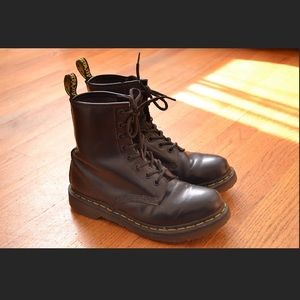 Black leather doc martens